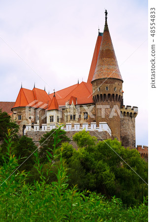 Image of Corvin Castle on the mountain 48554833
