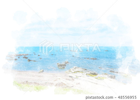 Blue sky and sea Blue sky and sea 48556955