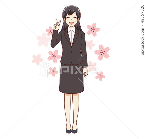 Women cherry blossom new life 48557326