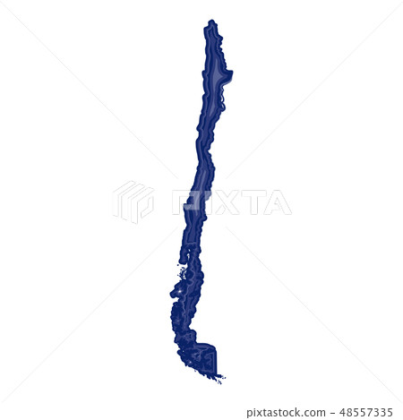 Watercolor map of Chile 48557335