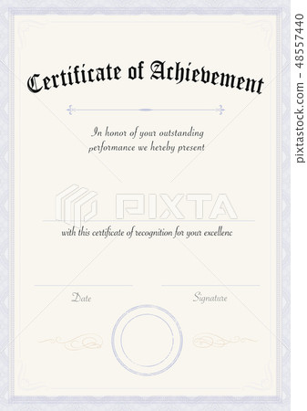 Vertical classic certificate of achievement paper Vertical classic certificate of achievement paper 48557440