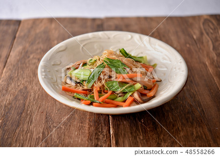 Stir frying with Komatsuna and dried shiitake mushrooms ③ Stir frying with Komatsuna and dried shiitake mushrooms ③ 48558266
