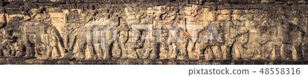 Bas-relief at Terrace of the Elephants Bas-relief at Terrace of the Elephants 48558316