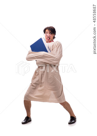 Young mad man isolated on white Young mad man isolated on white 48558687