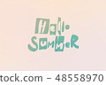 Phrase HELLO SUMMER hand made letters trance 48558970
