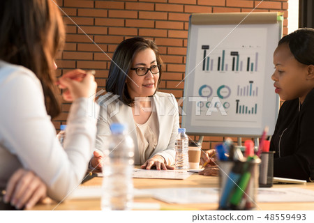 Multiethnic businesswoman team in the meeting Multiethnic businesswoman team in the meeting 48559493