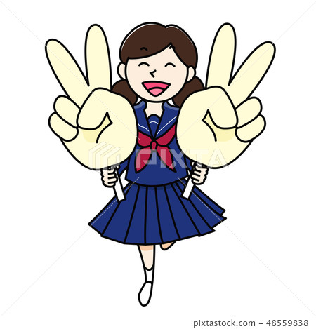 Junior high school student high school girls double piece Junior high school student high school girls double piece 48559838