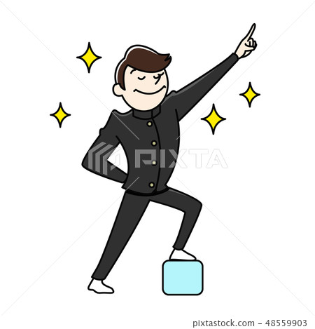 中學生高中生男孩上升 中學生高中生男孩上升 48559903