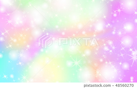 Unicorn Rainbow Background Holographic Sky Stock Illustration 48560270 Pixta