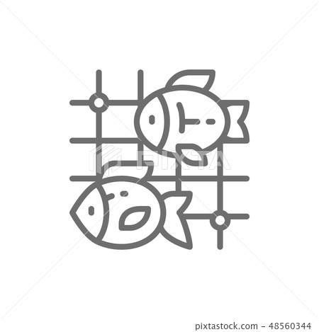 Isolated object fishnet and fishing symbol Vector Image