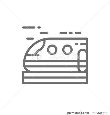 High-speed train, subway, tram line icon. Isolated on white background 48560959