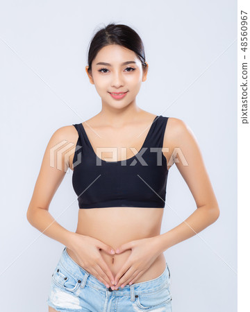 Portrait asian woman smiling beautiful body diet Portrait asian woman smiling beautiful body diet 48560967