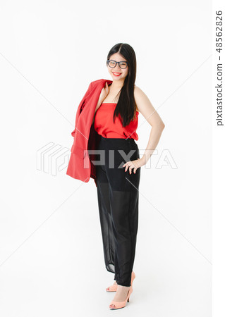 Asian woman in casual dress Asian woman in casual dress 48562826