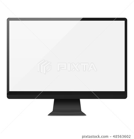Black computer monitor Black computer monitor 48563602