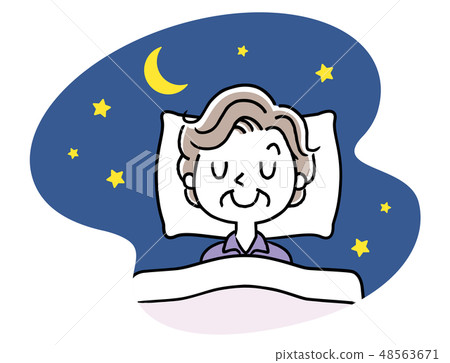 Sleep: Senior women - Stock Illustration [48563671] - PIXTA