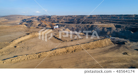 Coal mining in open pit Coal mining in open pit 48564174