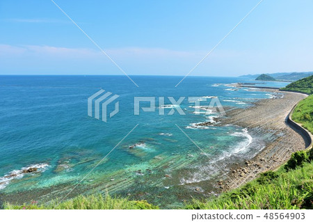 Miyazaki prefecture blue clouds Hyuga-nada and ogre washboard 48564903