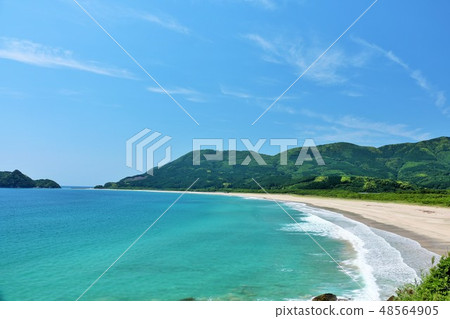 Blue sky and blue sea of Miyazaki prefecture Nichinan 48564905