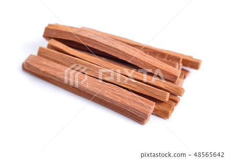 Chandan or sandalwood sticks isolated 48565642