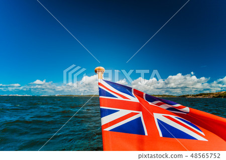 uk red ensign the british maritime flag from yacht uk red ensign the british maritime flag from yacht 48565752