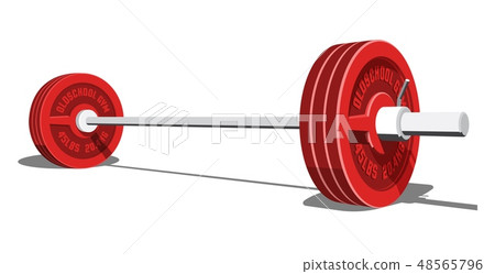 Realistic Barbell vector 3d illustration 48565796