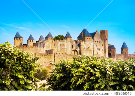Old fortress of Carcassone. France. Old fortress of Carcassone. France. 48566045