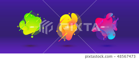 Abstract design set of liquid shapes 48567473