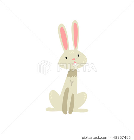 Cute Funny Easter Bunny Cartoon Character Vector Illustration Cute Funny Easter Bunny Cartoon Character Vector Illustration 48567495