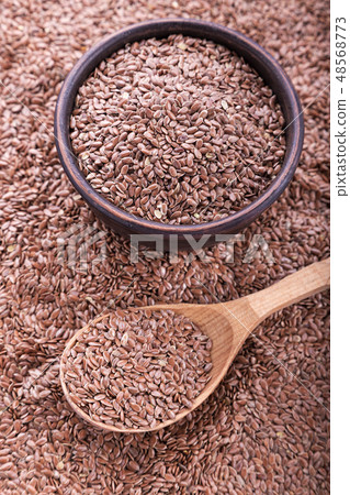 scattered raw buckwheat background scattered raw buckwheat background 48568773