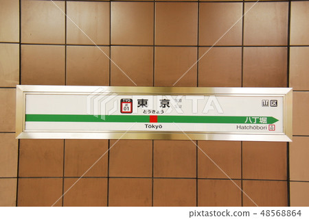 京葉線（武藏野線直營股份）東京站（JE01）車站名稱顯示板（東京都千代田區） 48568864
