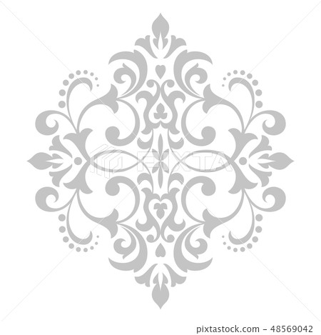 Damask graphic ornament. Floral design element. Damask graphic ornament. Floral design element. 48569042