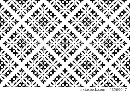 Flower geometric pattern. Seamless background. 48569047