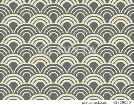 The geometric pattern with wavy lines. Seamless  48569060