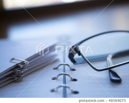 Business image · document · glasses · notebook Business image · document · glasses · notebook 48569075