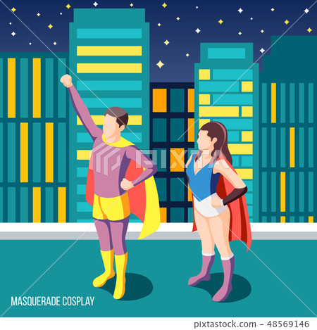 Cosplay Isometric Background  Cosplay Isometric Background  48569146