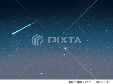 流星和天空充满了星星 图库插图 48570012 Pixta