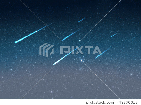 Meteor shower and sky full of stars Meteor shower and sky full of stars 48570013