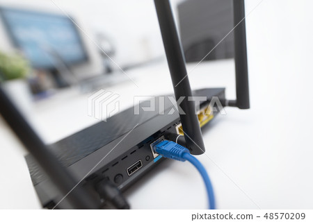 Modern dual band wireless router 48570209