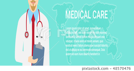 Medical background with close up of doctor with stethoscope. Vector illustration Medical background with close up of doctor with stethoscope. Vector illustration 48570476
