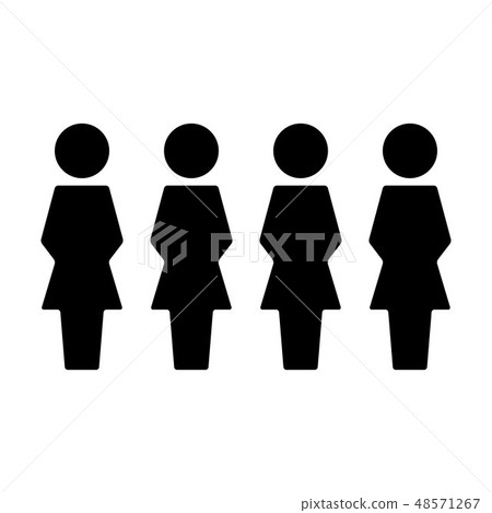 Group icon vector female people symbol avatar Group icon vector female people symbol avatar 48571267