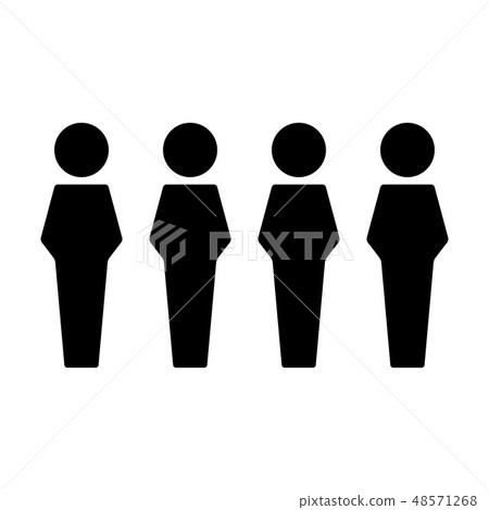 Group icon vector male people symbol avatar  48571268