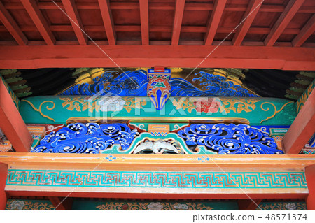 the  Carving at Toshogu Shrine Nikko 48571374