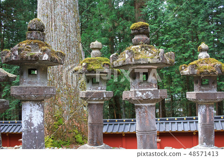 Big stone lanterns in Nikko (near Tokyo) 48571413