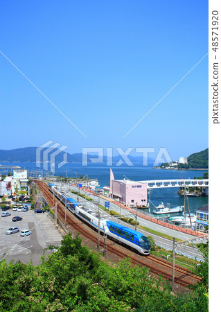 Kintetsu express trains running in Toba City, Mie prefecture 48571920