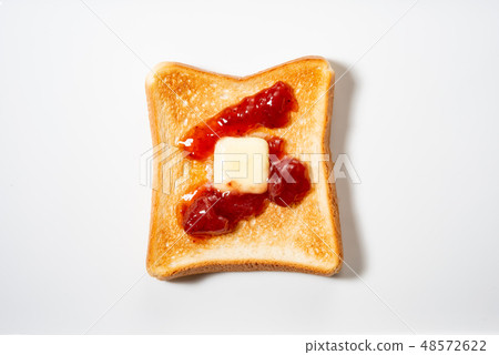 黃油吐司草莓醬 48572622