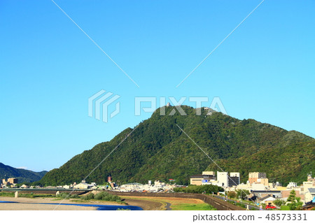 岐阜縣岐阜市岐阜城和長良川風光 岐阜縣岐阜市岐阜城和長良川風光 48573331