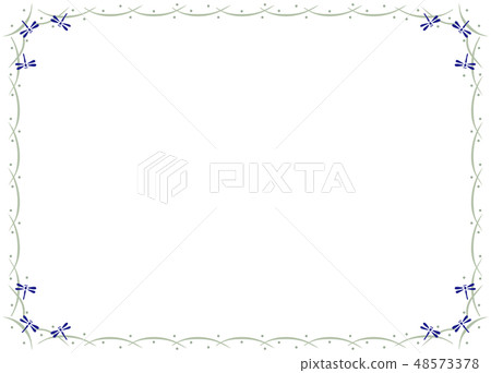 Frame dragonfly and rice earrings frame blue Frame dragonfly and rice earrings frame blue 48573378