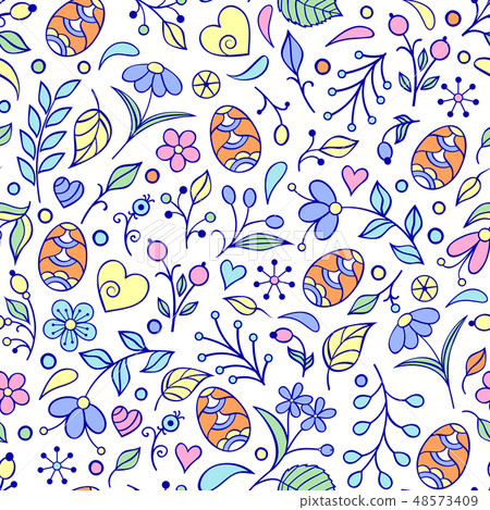 floral easter pattern 48573409