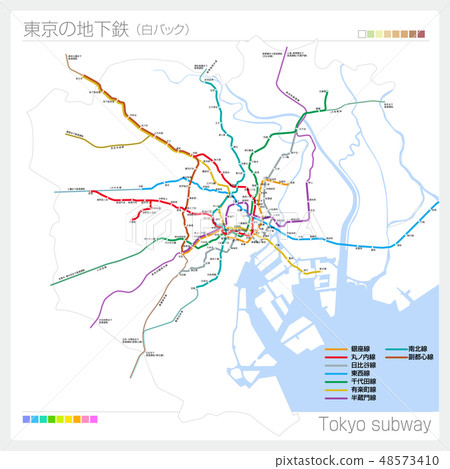 東京地鐵地圖·東京地鐵(白背) 東京地鐵地圖·東京地鐵(白背) 48573410