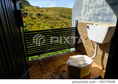 Public squat toilet. Type of toilet in asia 48574606